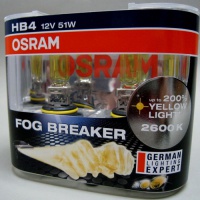 Автолампа галогенная OSRAM H7 FOG BREAKER +60% 12V 55W (2шт.)