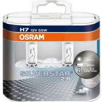 Автолампа галогенная OSRAM H7 SILVERSTAR 2.0 + 60% 12V 55W (2шт.)
