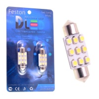 Светодиодная автолампа C5W FEST - 9 SMD 3528 36мм SV8,5  (2шт.)